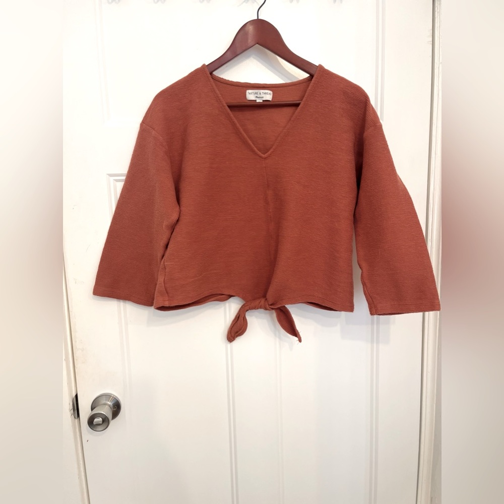 Madewell Texture & Thread Blouse With Tie
